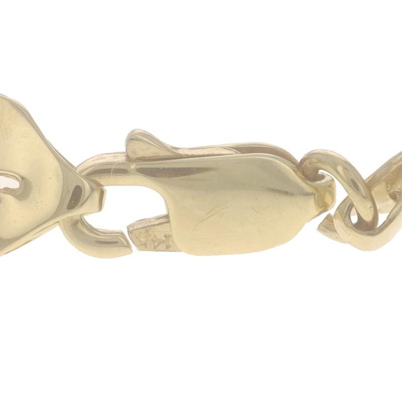 Pulsera Eslabón Corazón Oro Amarillo 7