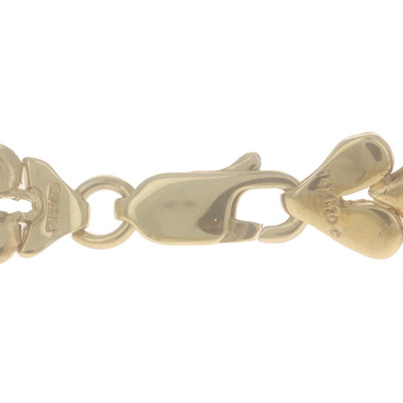 Pulsera Eslabón Corazón Oro Amarillo 7