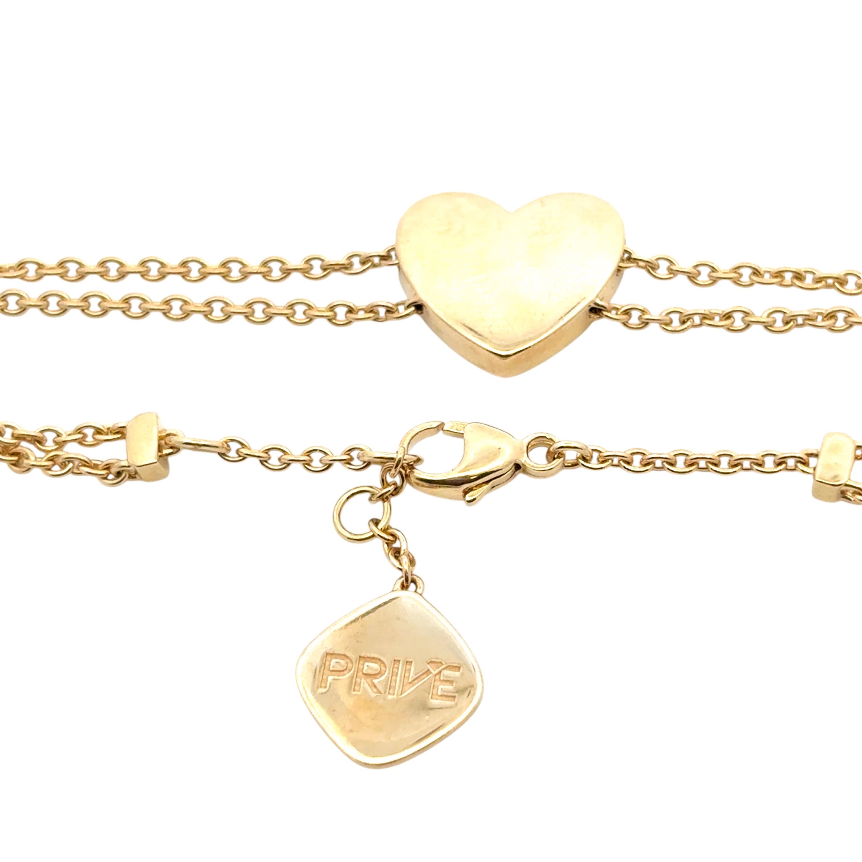 Bracciale in oro giallo a forma di cuore con citrino naturale rotondo e brillante in vendita 4