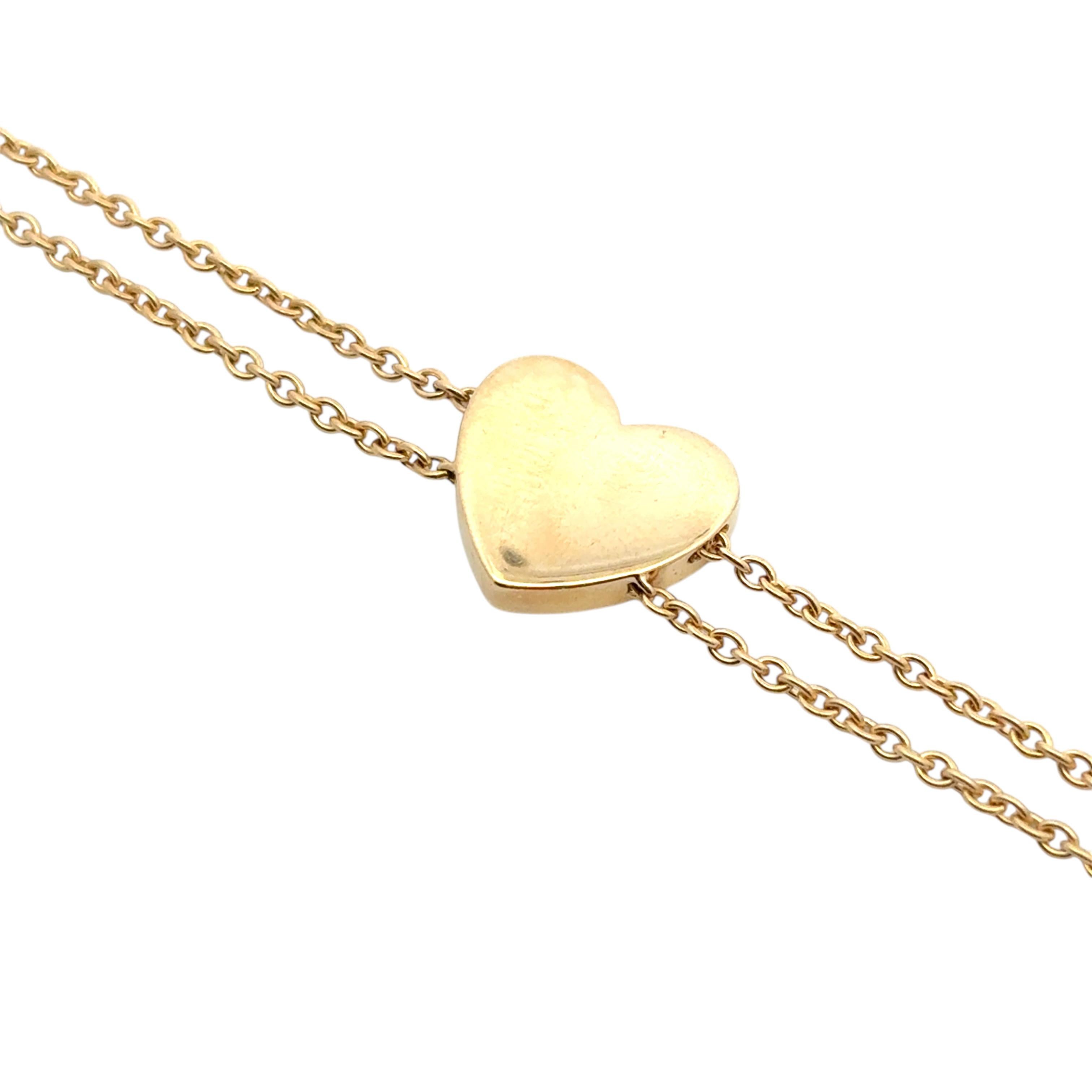 Bracciale in oro giallo a forma di cuore con citrino naturale rotondo e brillante in vendita 3