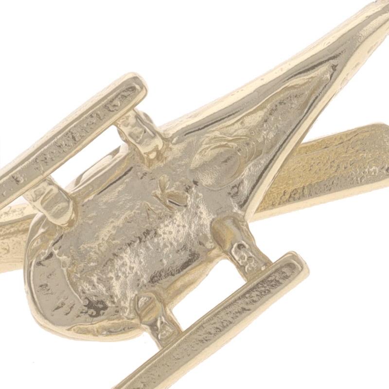 Yellow Gold Helicopter Charm - 14k Air Transportation For Sale 1