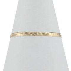 Yellow Gold Herringbone Chain Bracelet 7" - 14k