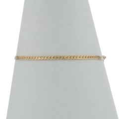 Yellow Gold Herringbone Chain Bracelet 7" - 14k