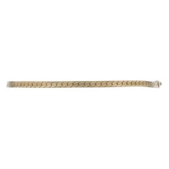 Yellow Gold Herringbone Chain Bracelet 7" - 14k