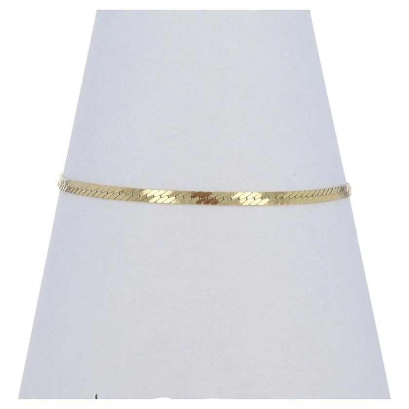 Bracelet en or jaune à chevrons 7" 6 3/4" 14k