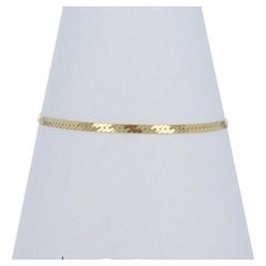 Bracelet en or jaune à chevrons 7" 6 3/4" 14k