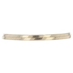 Yellow Gold Herringbone Chain Bracelet 8 1/4" - 14k