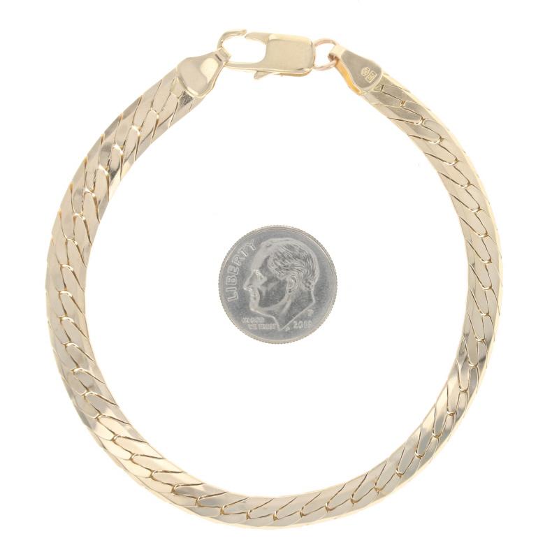 Bracelet homme en or jaune avec chaîne à chevrons 8