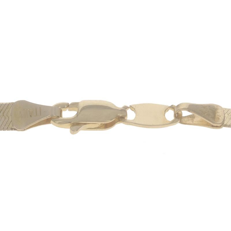 Yellow Gold Herringbone Chain Necklace 16