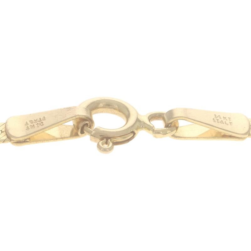 Gelbgold Herringbone Kette Halskette 20