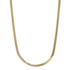 Gelbgold Herringbone Kette Halskette 20" 14k