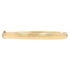 Bracelet à charnière en or jaune 8" 14k Ribbed