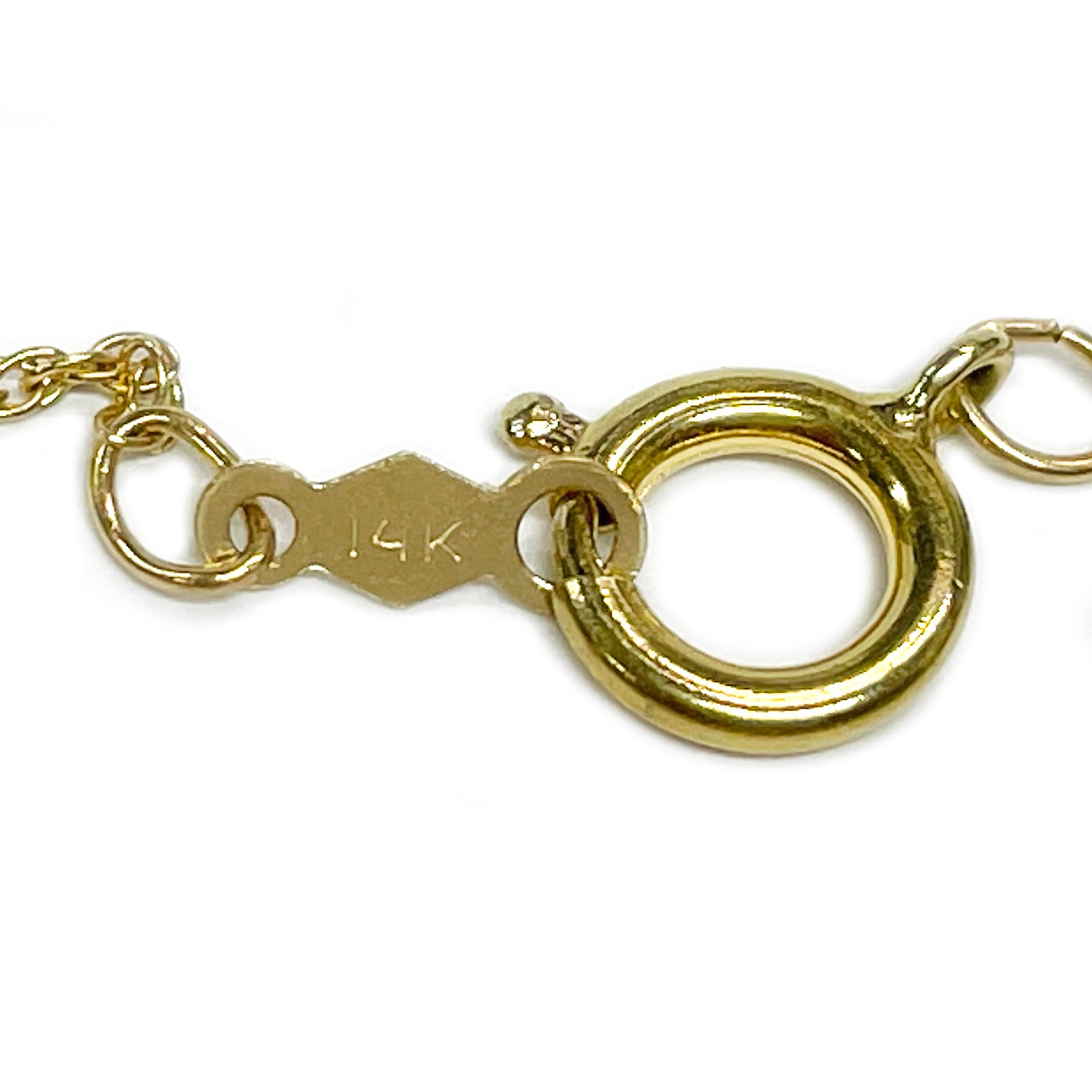 Gelbgold-Hohlperlenkette für Damen oder Herren im Angebot
