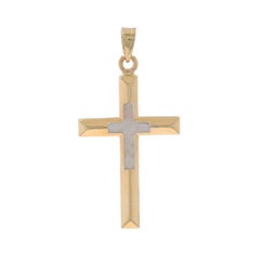 Gelbgold Heilig-Kreuz-Anhänger - 14k Glaube