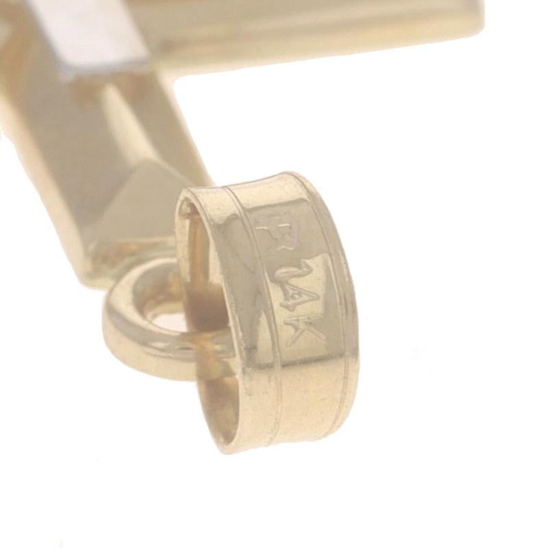 Donna Ciondolo a forma di croce in oro giallo - Fede 14k in vendita