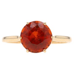 Bague solitaire en or jaune grenat Honey Cocktail - 10k Round 5.00ct