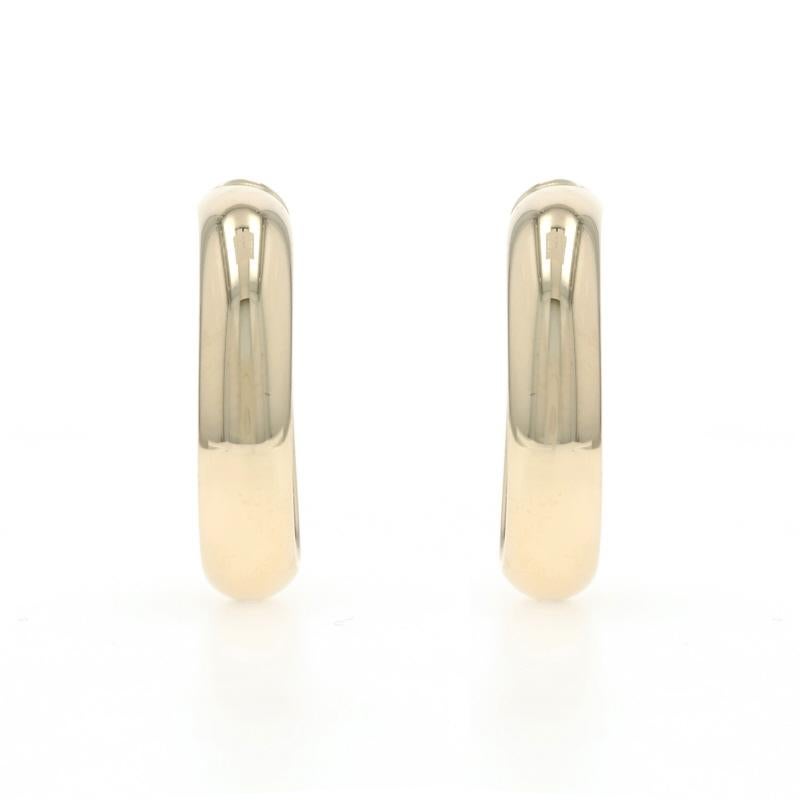 Orecchini a cerchio in oro giallo 14k con foro In condizioni ottime in vendita a Greensboro, NC
