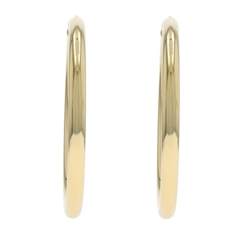 Orecchini a cerchio in oro giallo 14k con foro In condizioni ottime in vendita a Greensboro, NC