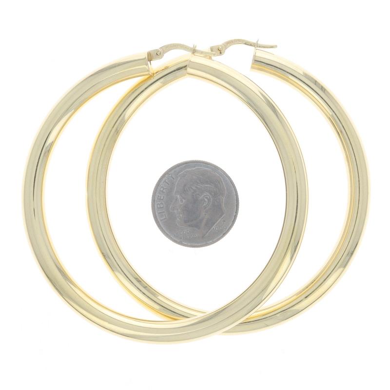Donna Orecchini a cerchio in oro giallo 14k con foro in vendita