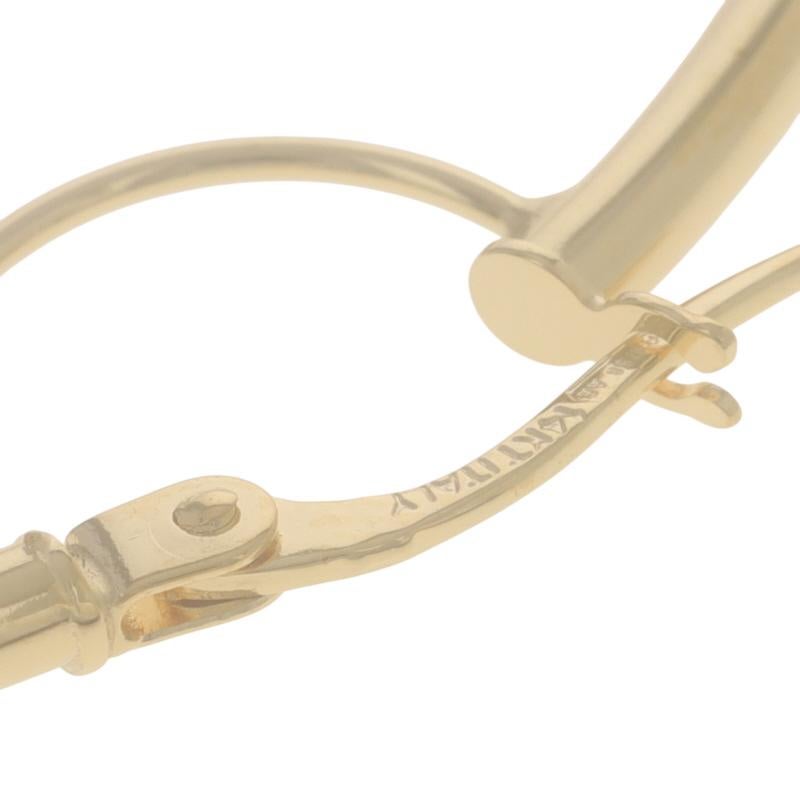 Orecchini a cerchio in oro giallo 14k con foro in vendita 1
