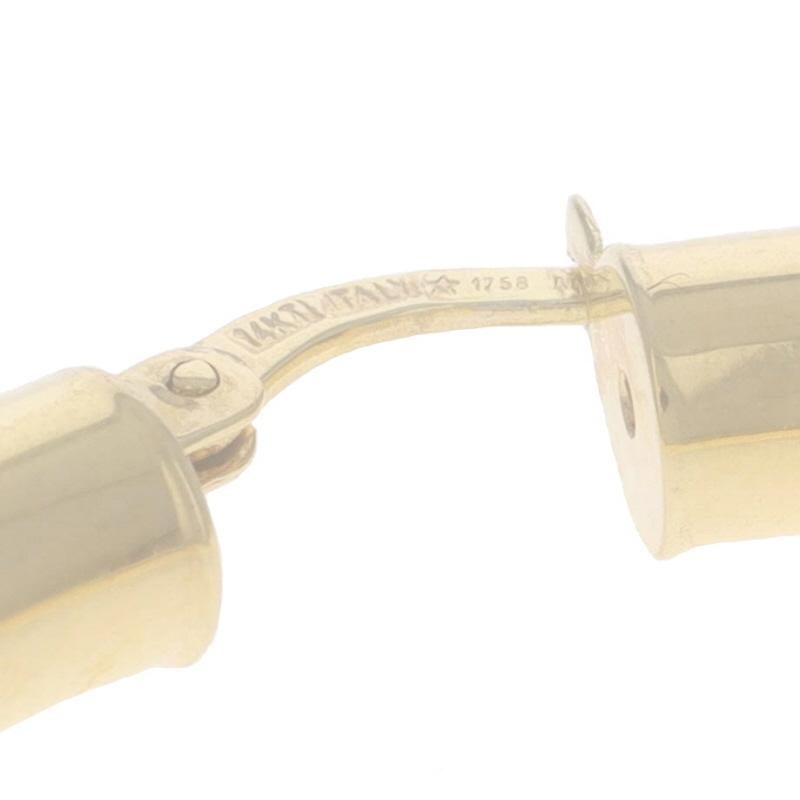 Orecchini a cerchio in oro giallo 14k con foro in vendita 1