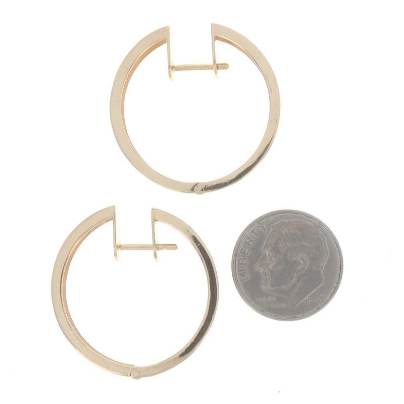 Orecchini a cerchio in oro giallo - 14k - forati in vendita 1