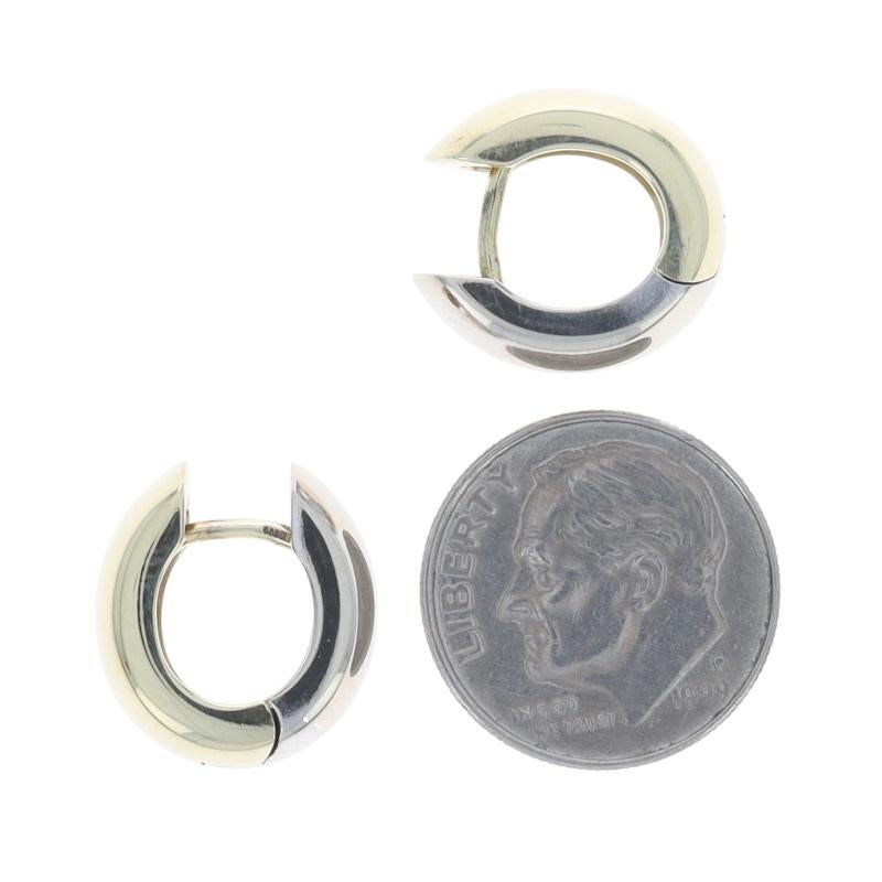 Créoles en or jaune - 14k percées en vente 1