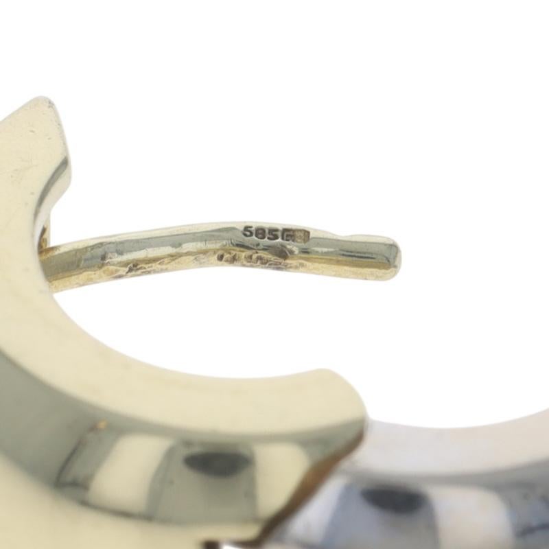 Créoles en or jaune - 14k percées en vente 2