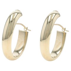 Yellow Gold Hoop Earrings 14k Pierced