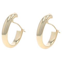 Yellow Gold Hoop Earrings 14k Pierced
