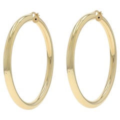 Yellow Gold Hoop Earrings 14k Pierced