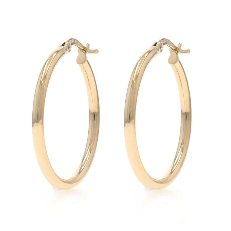 Yellow Gold Hoop Earrings - 14k Pierced