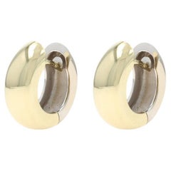 Yellow Gold Hoop Earrings - 14k Pierced