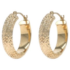 Pendientes de aro de oro amarillo - 14k perforados