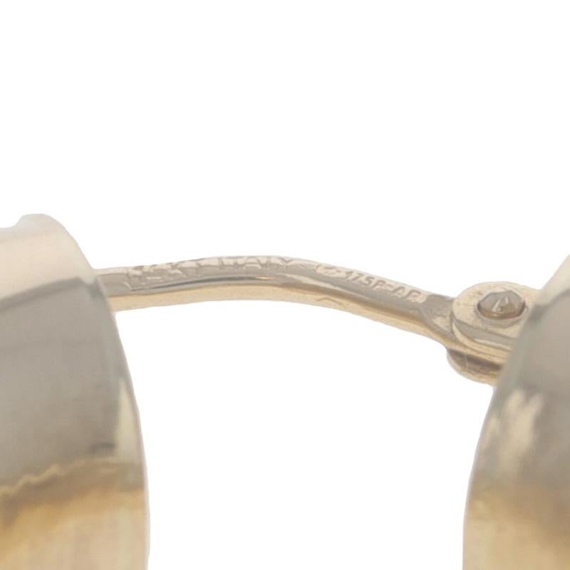 Women's Yellow Gold Hoop Earrings - 14k Round Italy Pierced