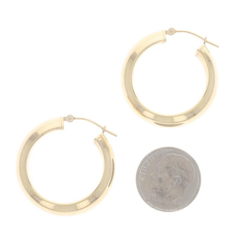 Donna Orecchini a cerchio in oro giallo - 14k Round Pierced in vendita
