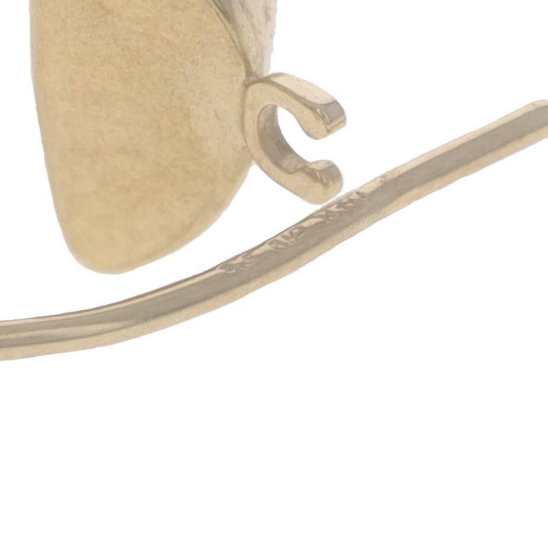 Orecchini a cerchio in oro giallo - 14k Round Pierced in vendita 1