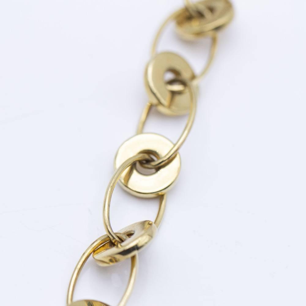 Women's Yellow gold hoop necklace For Sale