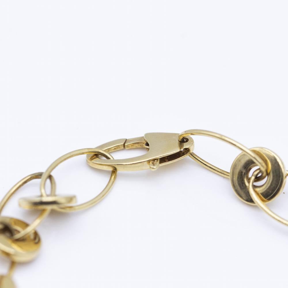 Yellow gold hoop necklace For Sale 1