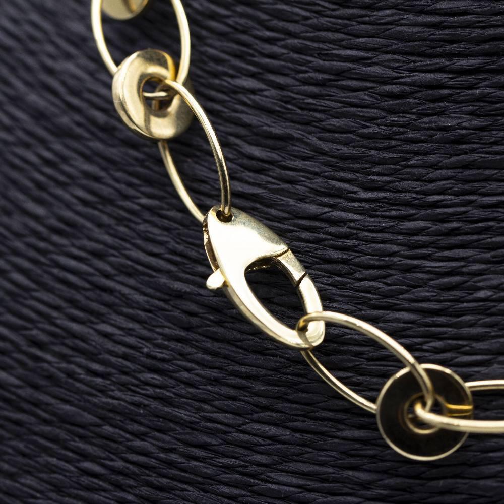 Yellow gold hoop necklace For Sale 3