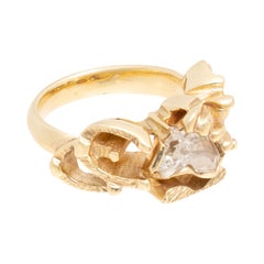 Yellow Gold Horse Head Diamond Ring