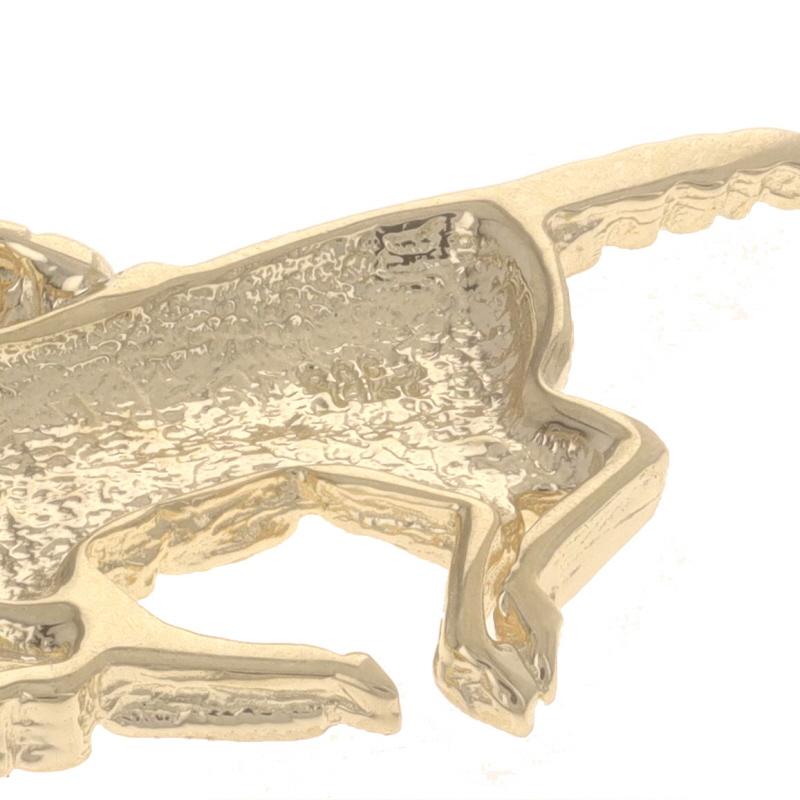 Yellow Gold Horse Riding Pendant - 14k Equestrian For Sale 1