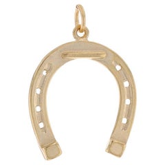 Horseshoe-Anhänger aus Gelbgold - 14k Good Luck Equestrian Western Charm