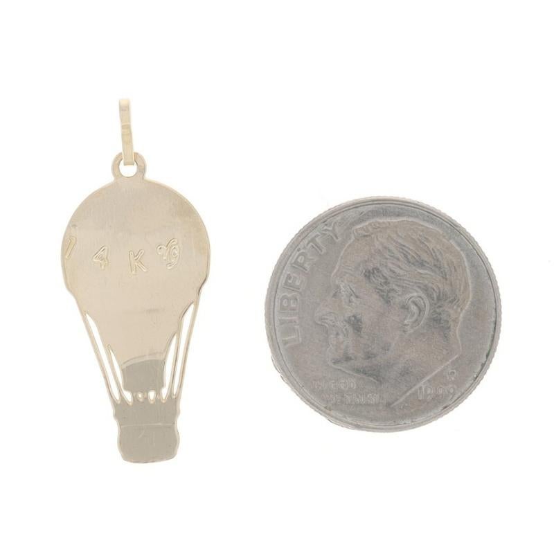 Pendentif en or jaune ballon à air chaud - 14k Aircraft Travel Pour femmes en vente