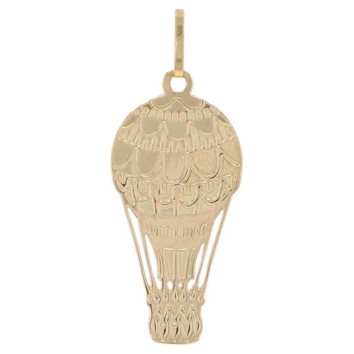 Yellow Gold Hot Air Ballon Pendant - 14k Aircraft Travel