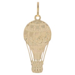 Yellow Gold Hot Air Ballon Pendant - 14k Aircraft Travel