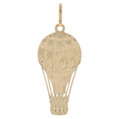 Pendentif en or jaune ballon à air chaud - 14k Aircraft Travel