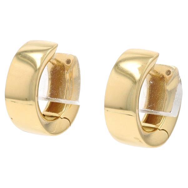 Pendientes de aro abrazador de oro amarillo - 18k perforados