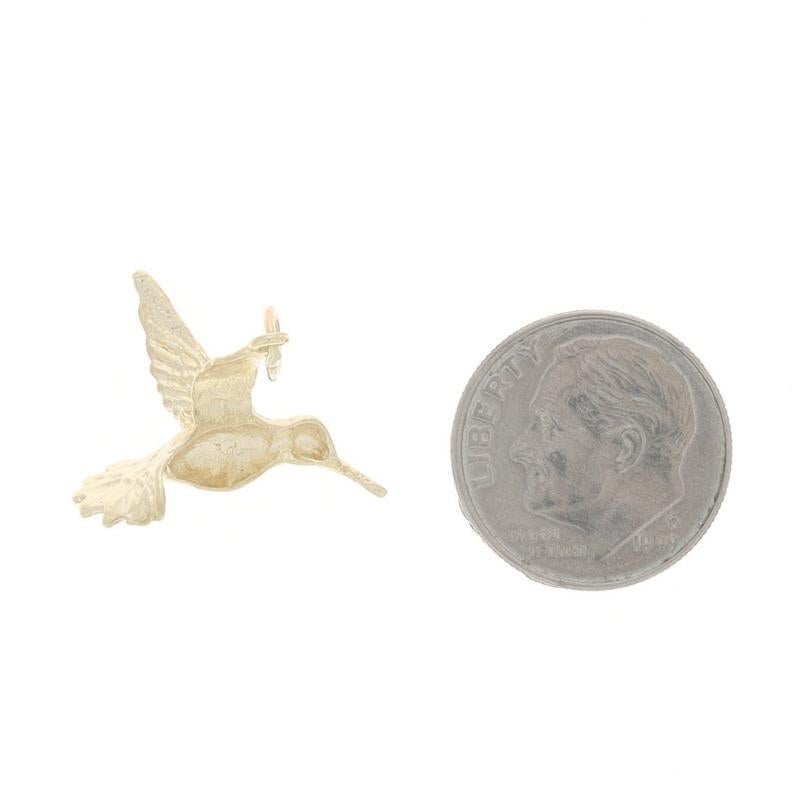 De las mujeres Colgante Colibrí de Oro Amarillo - Colgante Naturaleza 14k en venta