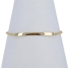 Yellow Gold Identification Bar Bracelet 6 3/4" 6 1/2" 14k ID